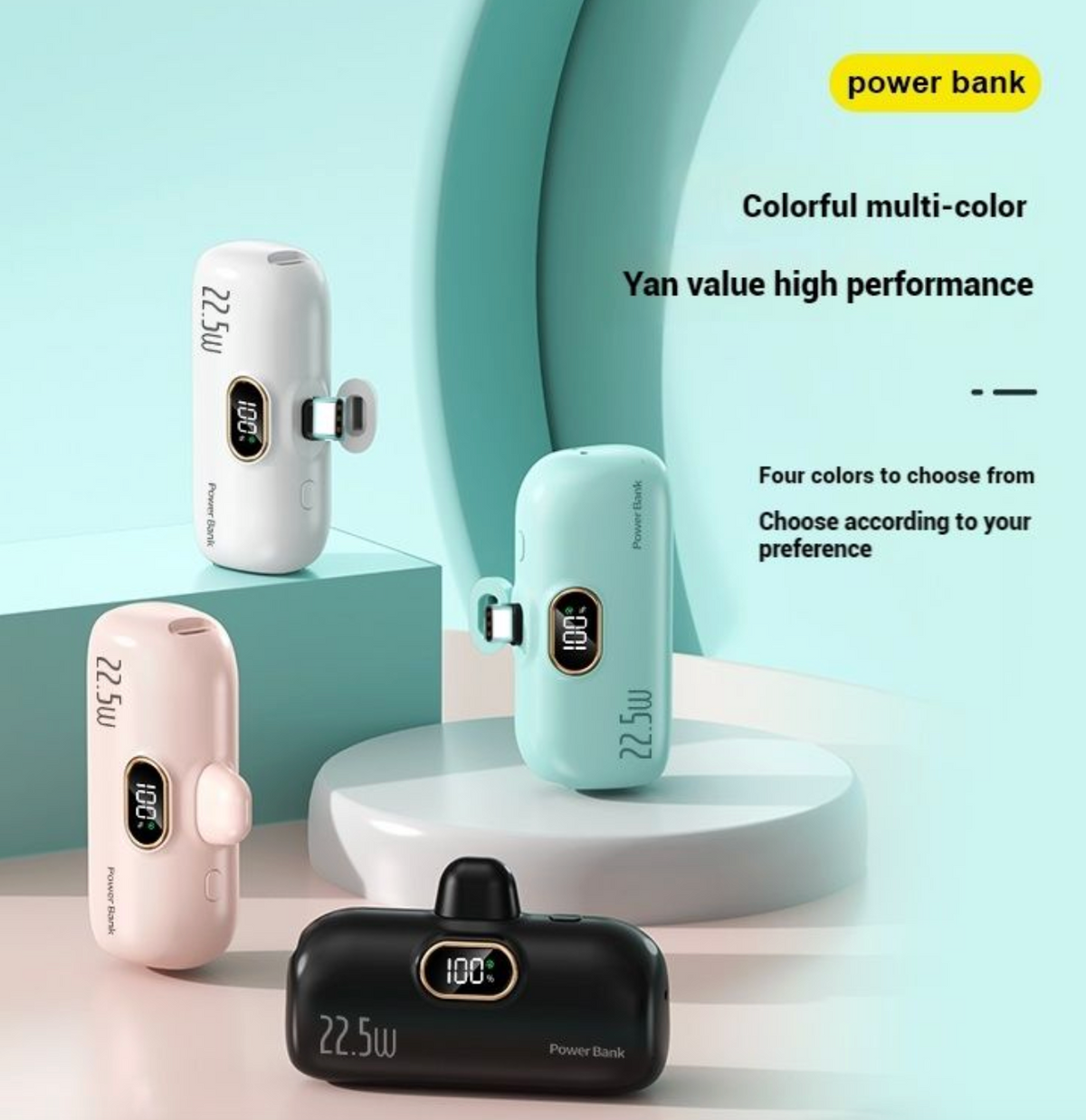 Built-in Plug Dazzling Power Bank