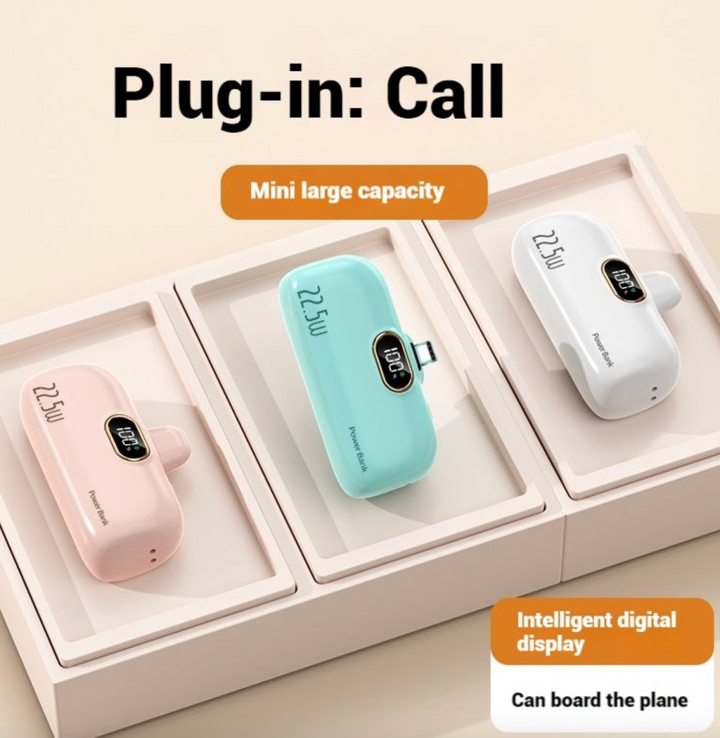 Built-in Plug Dazzling Power Bank