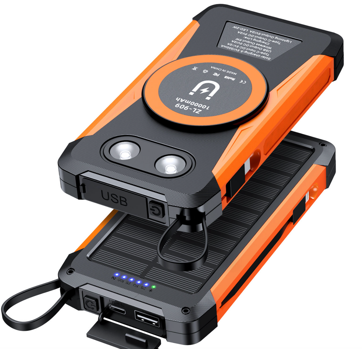 Fast Charge Magnetic Solar Power Bank