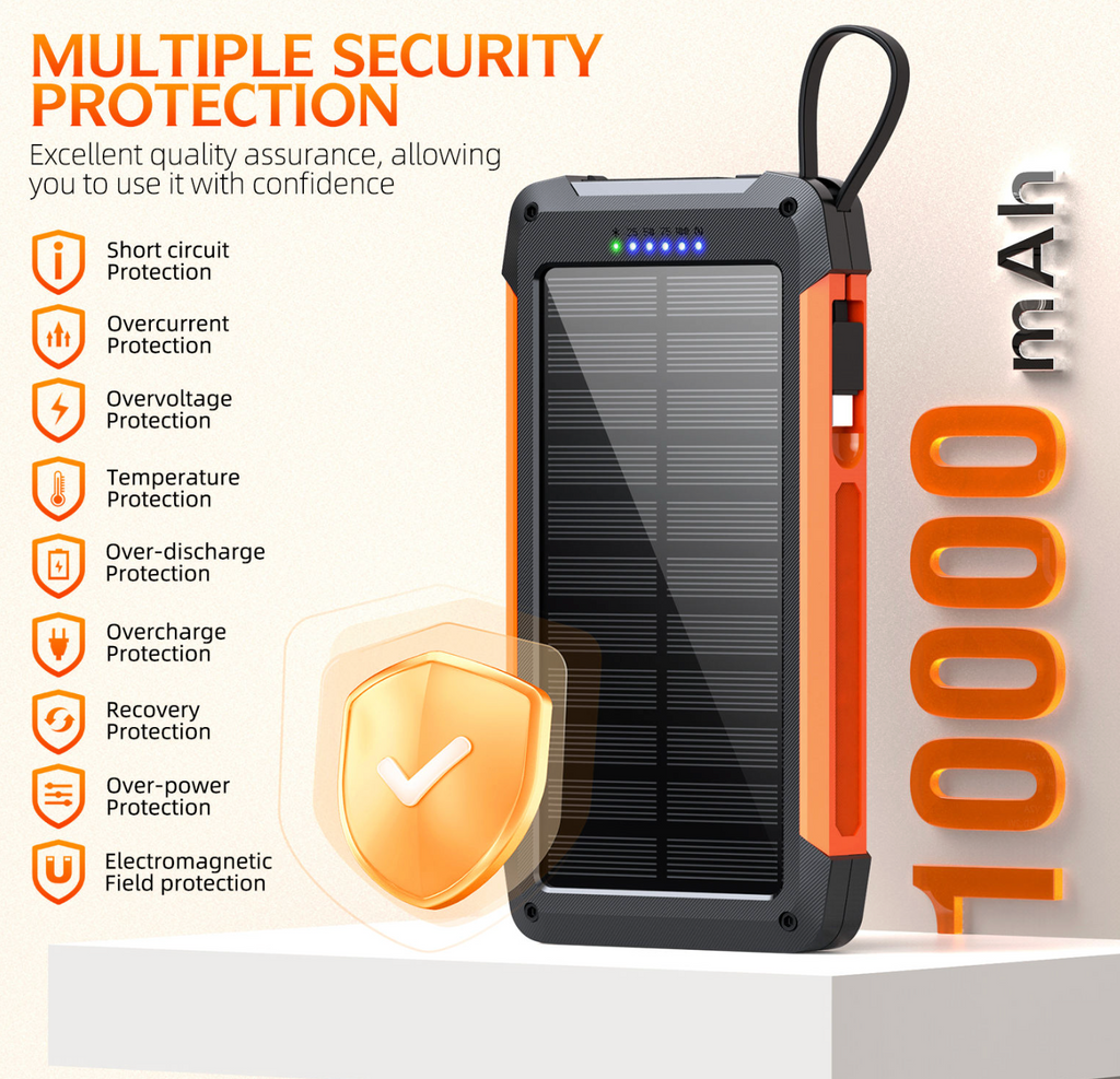 Fast Charge Magnetic Solar Power Bank